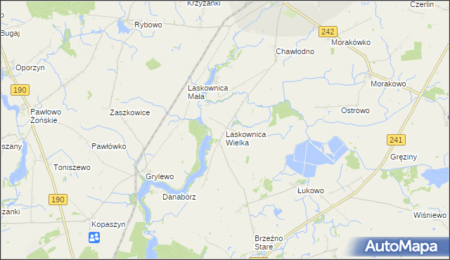 mapa Laskownica Wielka, Laskownica Wielka na mapie Targeo