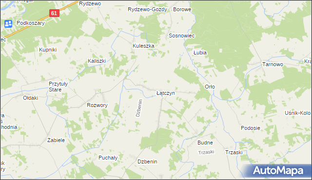 mapa Łątczyn, Łątczyn na mapie Targeo