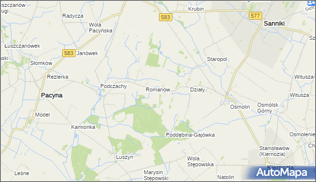 mapa Lubików, Lubików na mapie Targeo