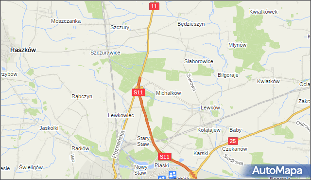 mapa Michałków, Michałków na mapie Targeo