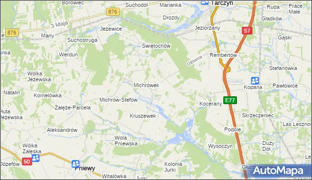 mapa Michrów, Michrów na mapie Targeo