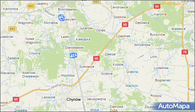 mapa Nowe Grobice, Nowe Grobice na mapie Targeo