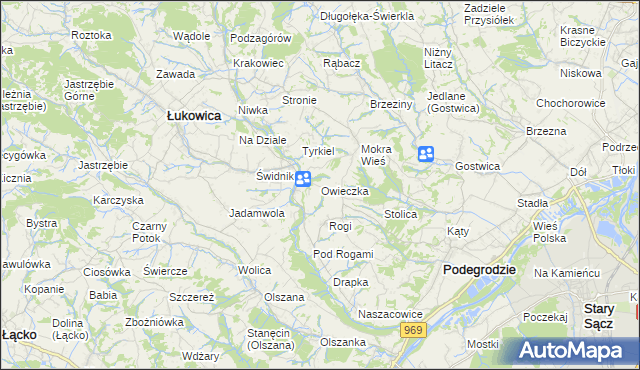 mapa Owieczka, Owieczka na mapie Targeo