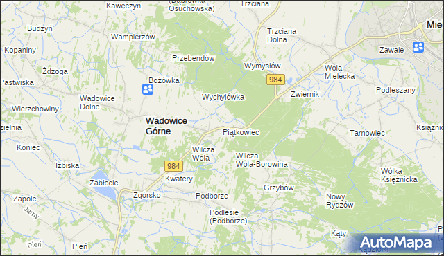 mapa Piątkowiec, Piątkowiec na mapie Targeo