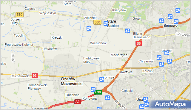 mapa Piotrkówek Duży, Piotrkówek Duży na mapie Targeo