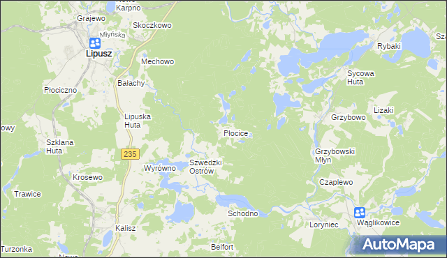 mapa Płocice, Płocice na mapie Targeo