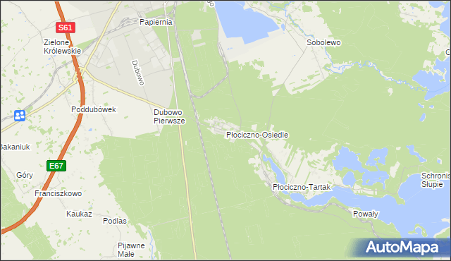 mapa Płociczno-Osiedle, Płociczno-Osiedle na mapie Targeo