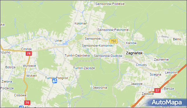 mapa Samsonów-Dudków, Samsonów-Dudków na mapie Targeo