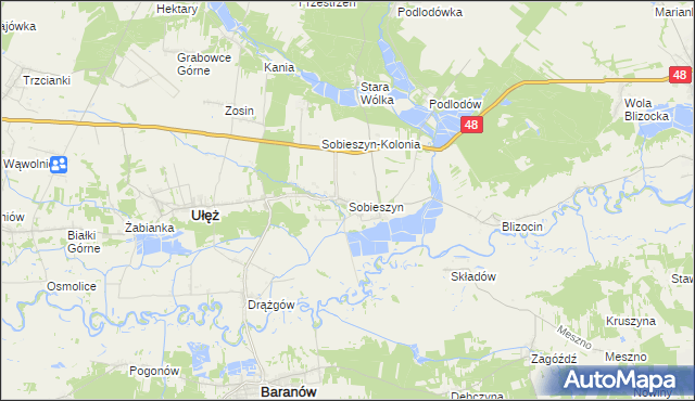 mapa Sobieszyn, Sobieszyn na mapie Targeo