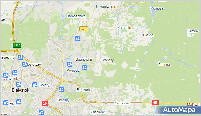 mapa Sowlany, Sowlany na mapie Targeo