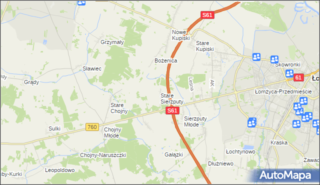 mapa Stare Sierzputy, Stare Sierzputy na mapie Targeo