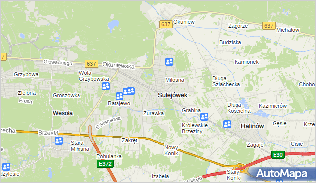 mapa Sulejówek, Sulejówek na mapie Targeo