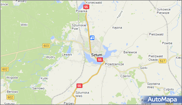 mapa Sztum, Sztum na mapie Targeo