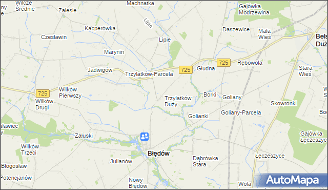 mapa Trzylatków Duży, Trzylatków Duży na mapie Targeo