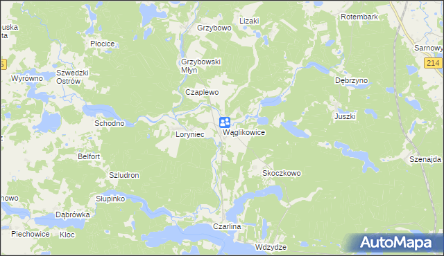 mapa Wąglikowice, Wąglikowice na mapie Targeo