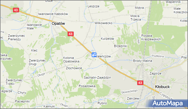 mapa Waleńczów, Waleńczów na mapie Targeo