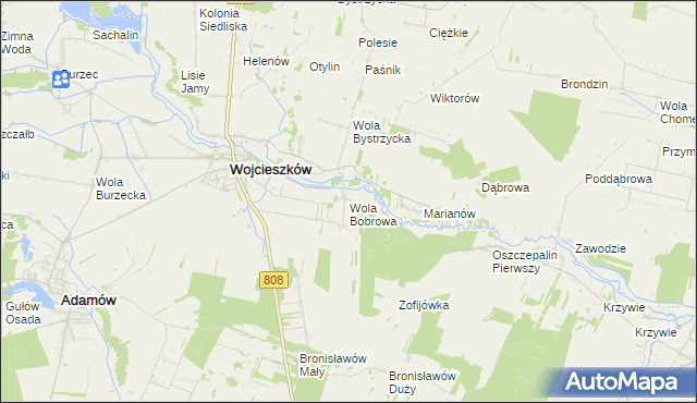 mapa Wola Bobrowa, Wola Bobrowa na mapie Targeo