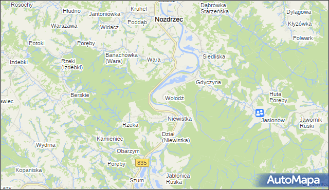 mapa Wołodź, Wołodź na mapie Targeo