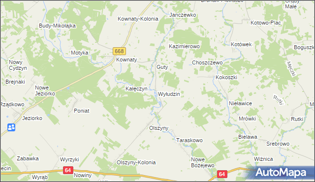 mapa Wyłudzin, Wyłudzin na mapie Targeo