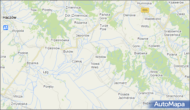 mapa Wzdów, Wzdów na mapie Targeo