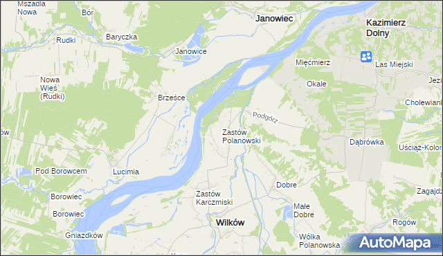 mapa Zastów Polanowski, Zastów Polanowski na mapie Targeo