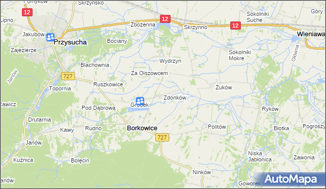 mapa Zdonków, Zdonków na mapie Targeo