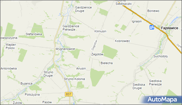 mapa Żegotów, Żegotów na mapie Targeo