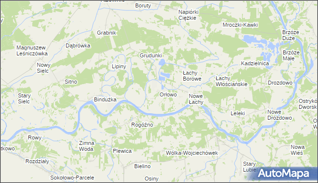 mapa Orłowo gmina Rzewnie, Orłowo gmina Rzewnie na mapie Targeo