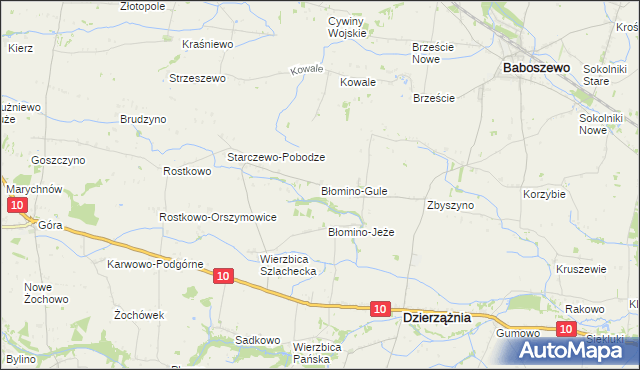 mapa Błomino-Gule, Błomino-Gule na mapie Targeo