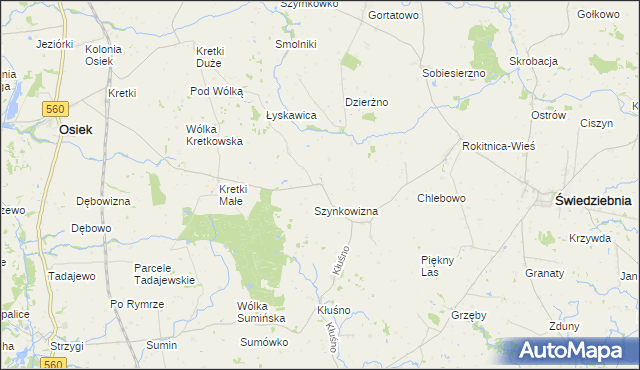 mapa Dzierzenek, Dzierzenek na mapie Targeo