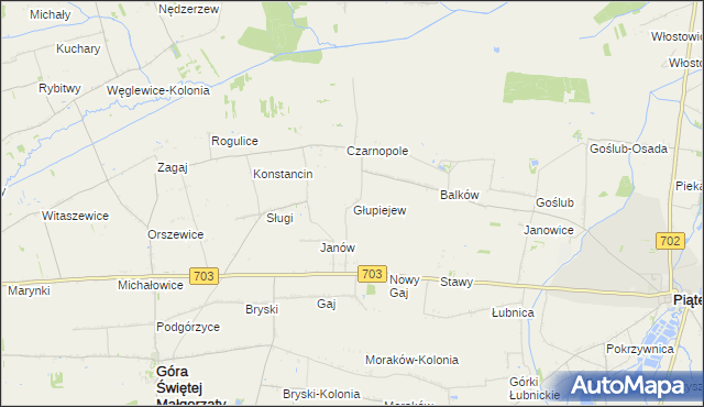 mapa Głupiejew, Głupiejew na mapie Targeo