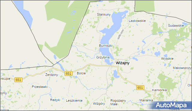 mapa Grzybina, Grzybina na mapie Targeo