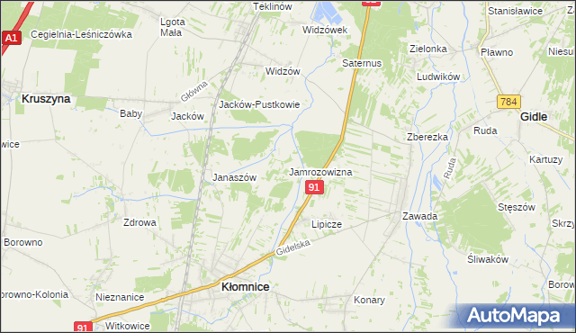 mapa Jamrozowizna, Jamrozowizna na mapie Targeo