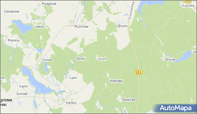 mapa Kryń, Kryń na mapie Targeo