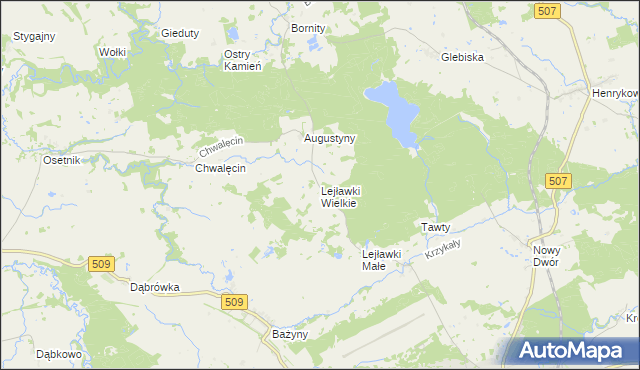 mapa Lejławki Wielkie, Lejławki Wielkie na mapie Targeo