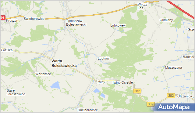 mapa Lubków, Lubków na mapie Targeo