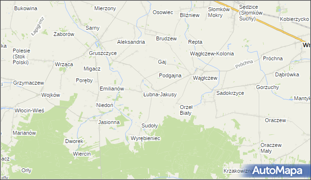 mapa Łubna-Jarosłaj, Łubna-Jarosłaj na mapie Targeo