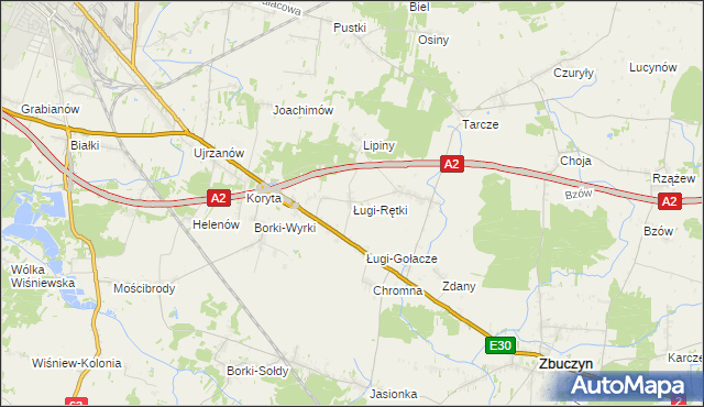 mapa Ługi-Rętki, Ługi-Rętki na mapie Targeo