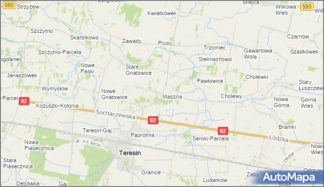 mapa Maszna, Maszna na mapie Targeo