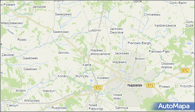 mapa Mazewo Dworskie B, Mazewo Dworskie B na mapie Targeo