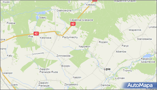 mapa Napoleon, Napoleon na mapie Targeo
