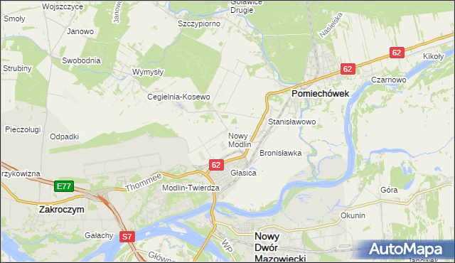 mapa Nowy Modlin, Nowy Modlin na mapie Targeo