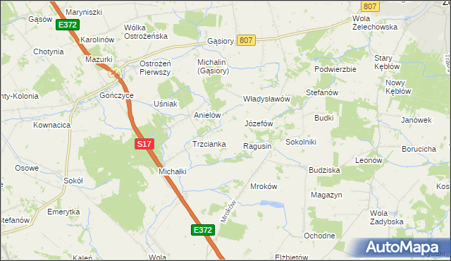 mapa Ostrożeń Trzeci, Ostrożeń Trzeci na mapie Targeo