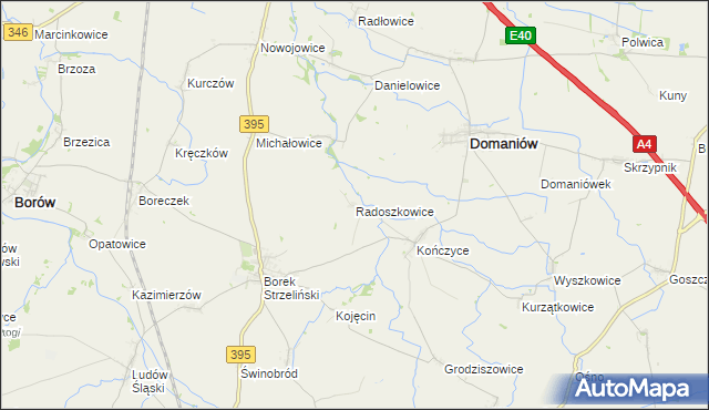 mapa Radoszkowice, Radoszkowice na mapie Targeo