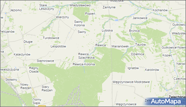 mapa Rewica Królewska, Rewica Królewska na mapie Targeo