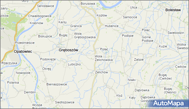 mapa Wola Żelichowska, Wola Żelichowska na mapie Targeo