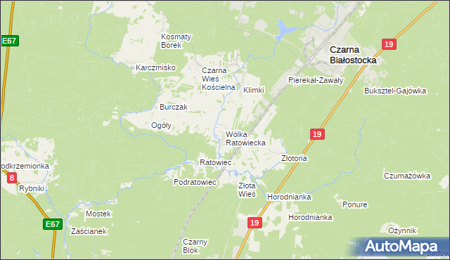 mapa Wólka Ratowiecka, Wólka Ratowiecka na mapie Targeo