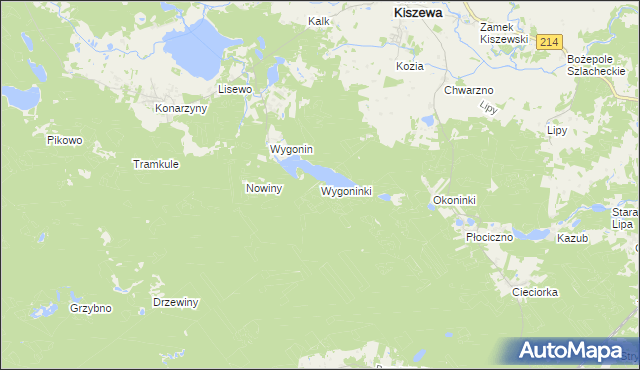 mapa Wygoninki, Wygoninki na mapie Targeo