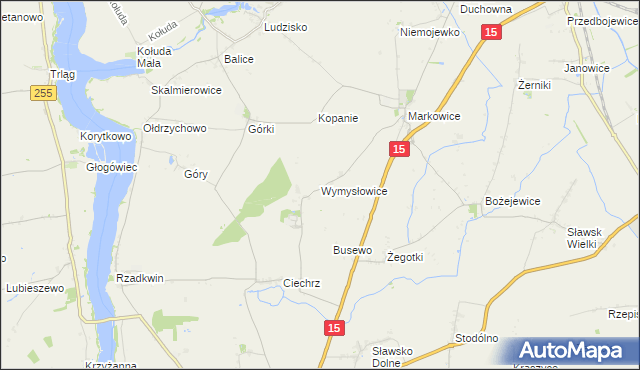 mapa Wymysłowice, Wymysłowice na mapie Targeo