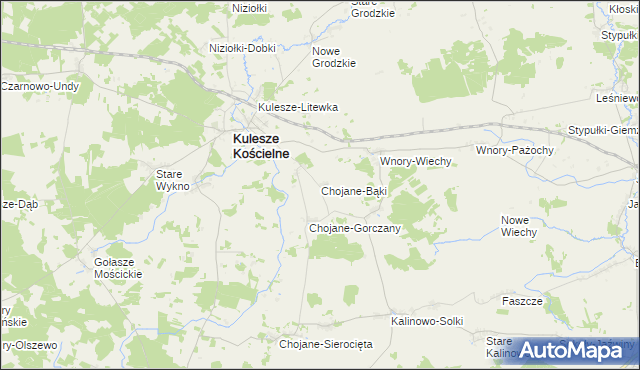 mapa Chojane-Bąki, Chojane-Bąki na mapie Targeo